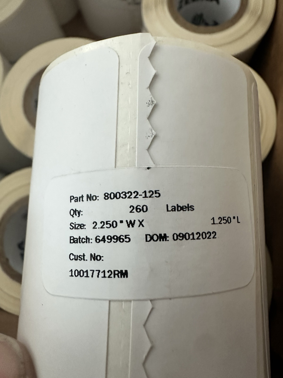 800322-125 – Zebra 2.25″ x 1.25″ Z-Select 4000D Label (Case of 12)