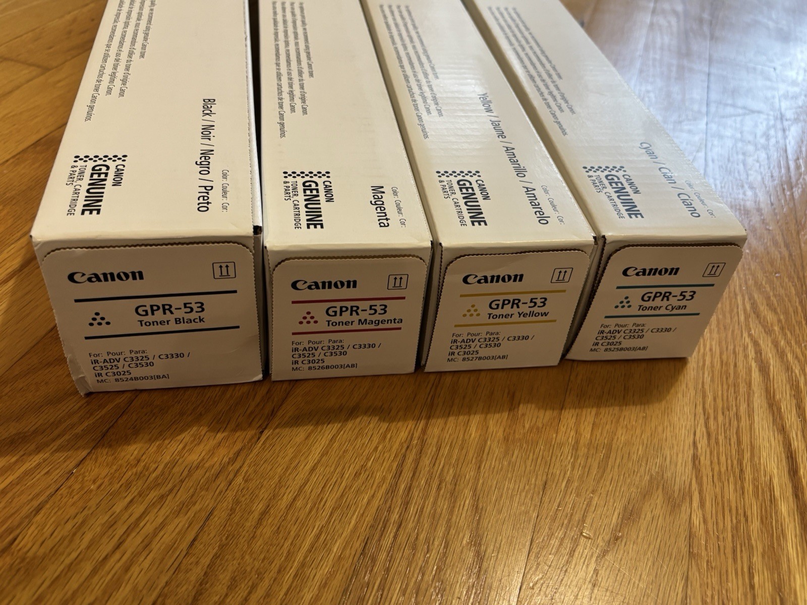 Canon OEM GPR-53 Toner Cartridge Set K,C,M,Y R C3320 C3325 C3330 GPR53