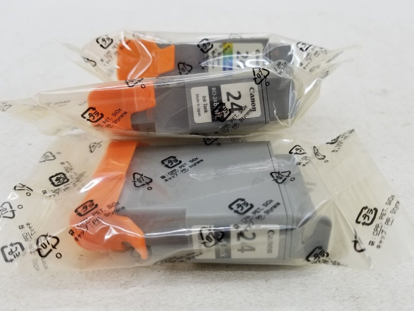 Genuine Canon BCI-24 Twin Black & single Color Ink Cartridges PIXMA iP1500 BAG