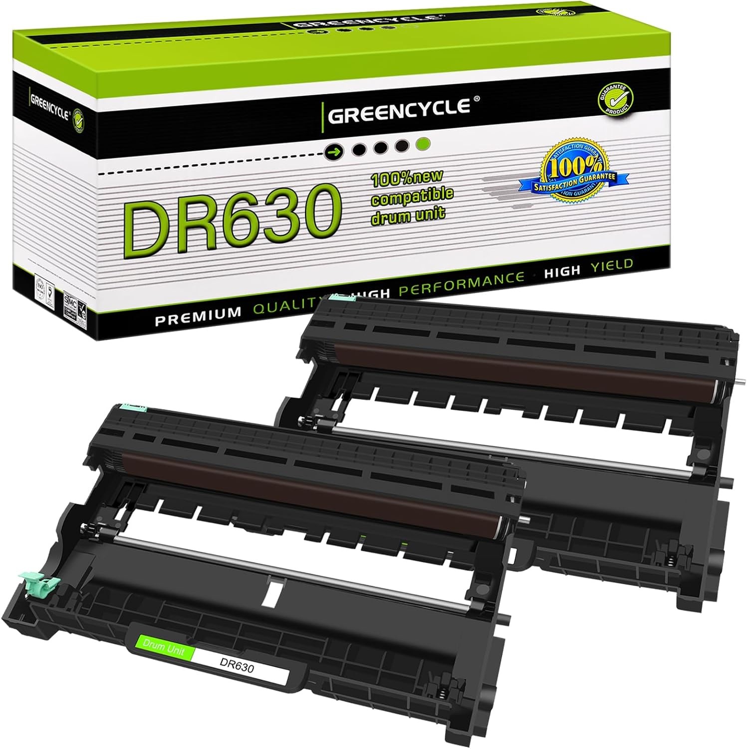 2Pack Drum Unit for Brother DR630 DR660 HL-L2300DW L2320D MFC-L2700DW Printer