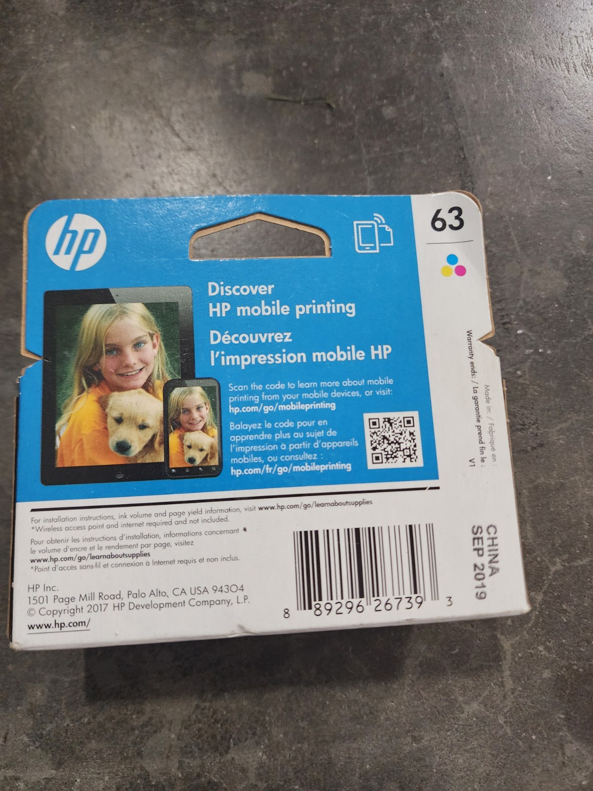 HP 63 Single Ink Cartridge – Tri-color Printer Ink, HP 63 Series,