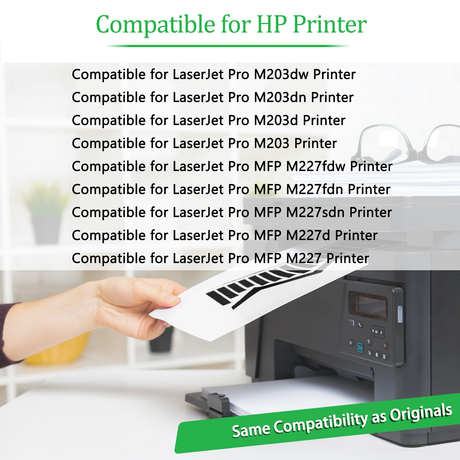 6PK Black CF230A 30A Toner Compatible for HP LaserJet MFP M227fdw M227fdn M203dw