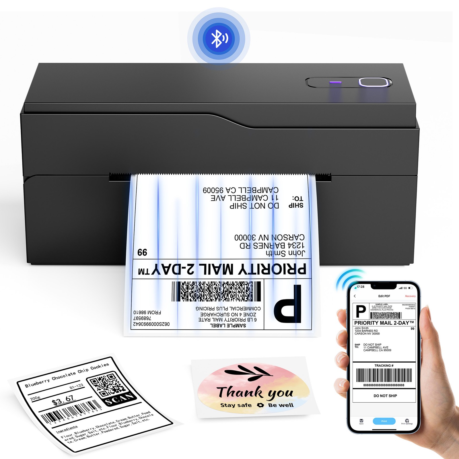 Phomemo 4×6 Shipping Label Printer Thermal Label Printer Shipping Barcode LOT