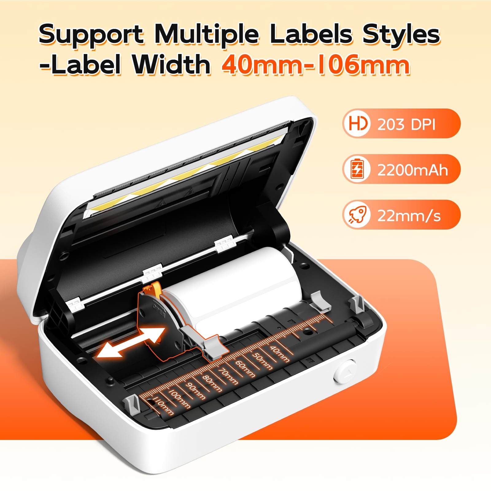 Phomemo Thermal Shipping Label Printer, M421 Bluetooth Wireless Lable Maker, App