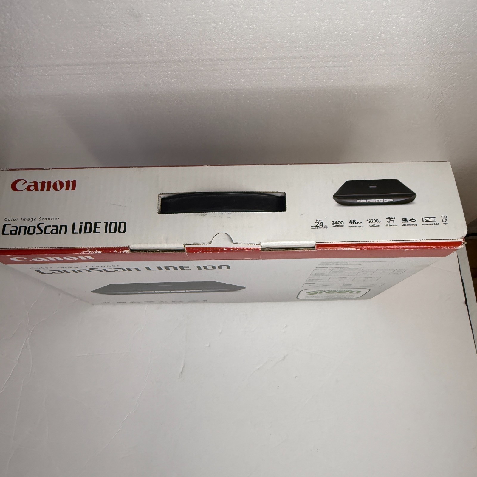 Canon CanoScan LiDE 100 Color Image Scanner 2400dpi USB Black EUC