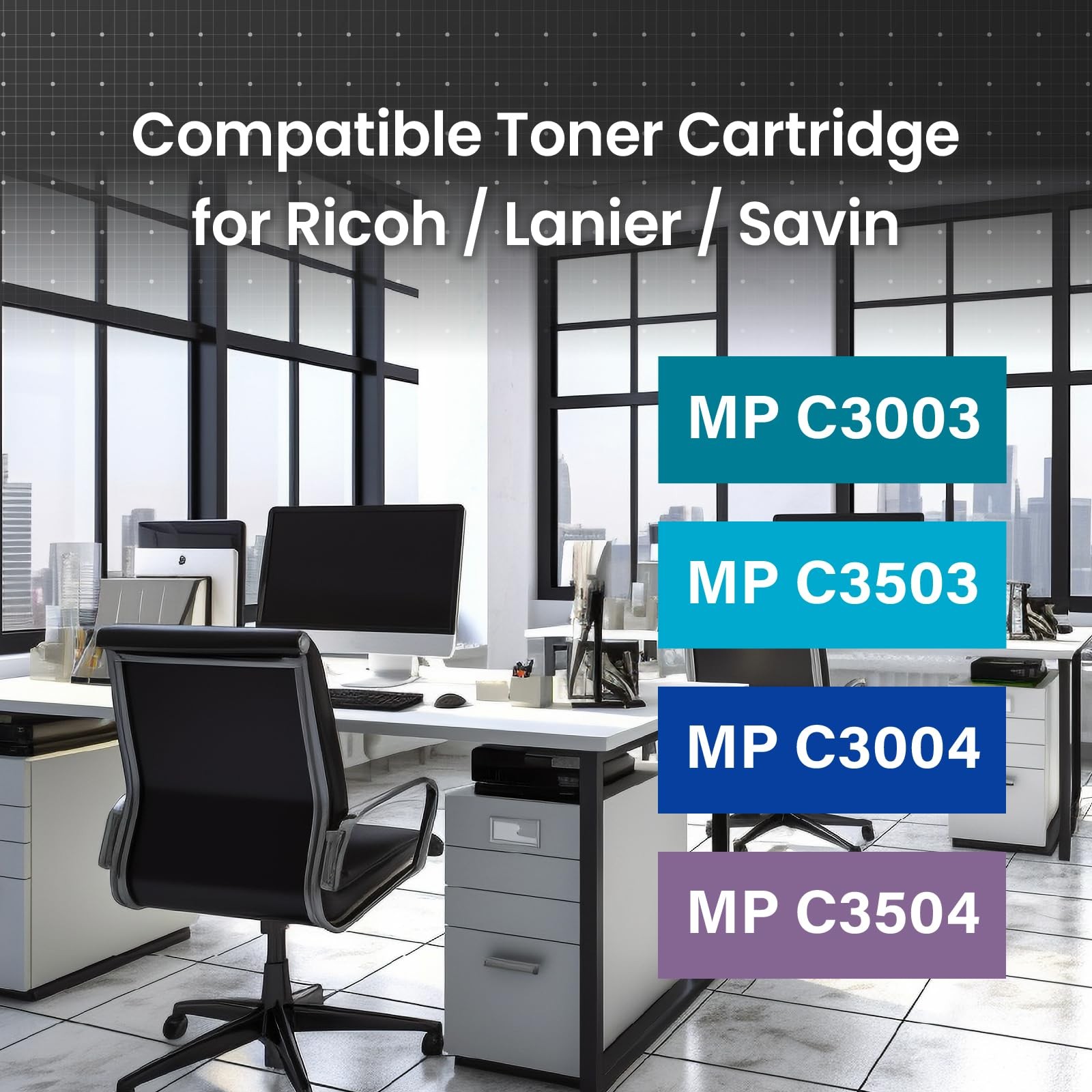 Compatible Toner Cartridge for Ricoh/Lanier/Savin MP C3003/C3503/C3004/C3504 Cya