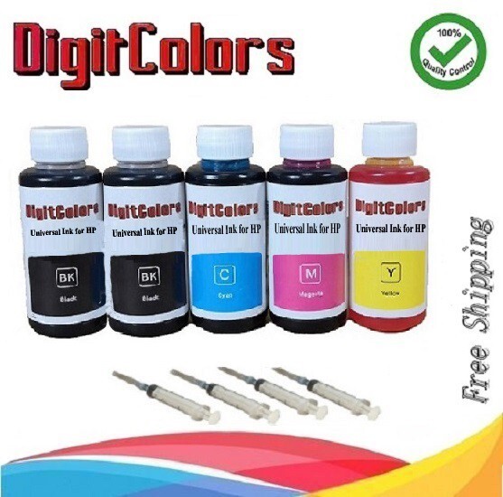 5X100ml Refill ink Bottle HP 910 910xl OfficeJet Pro 8035 8028 8025 8022 8020