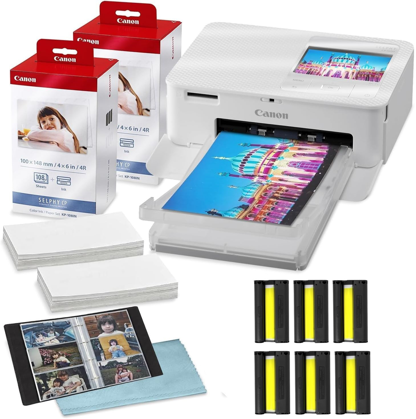 Canon KP-108IN Color Ink Paper Set 4×6 for Canon Selphy CP1300 1200 910 Lot