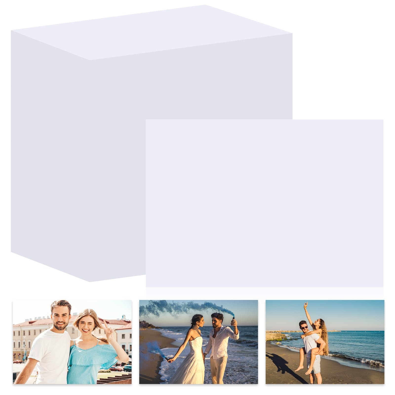 400 PCS Glossy Photo Paper 4×6 Inch Single Sided 200 gsm Card Stock Inkjet