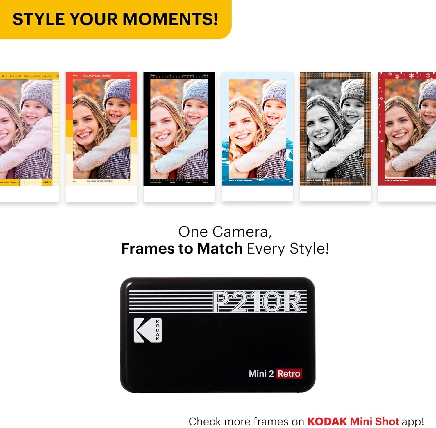 Compact Bluetooth Photo Printer with App Control – 38 Sheets of Quality