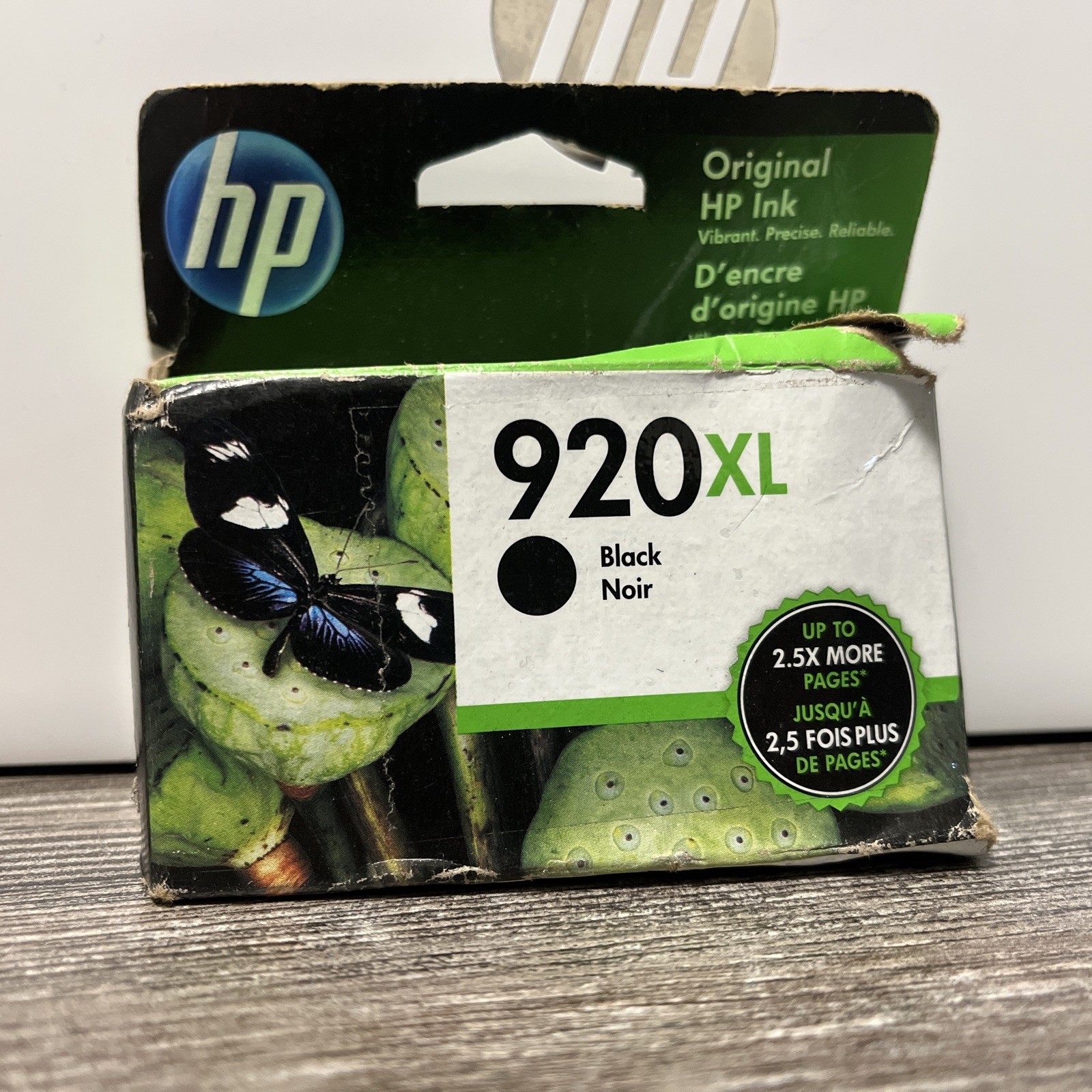 GENUINE HP 920XL Black Ink Cartridge CD975AN Exp 04-2023 Damaged Box Ink Perfect