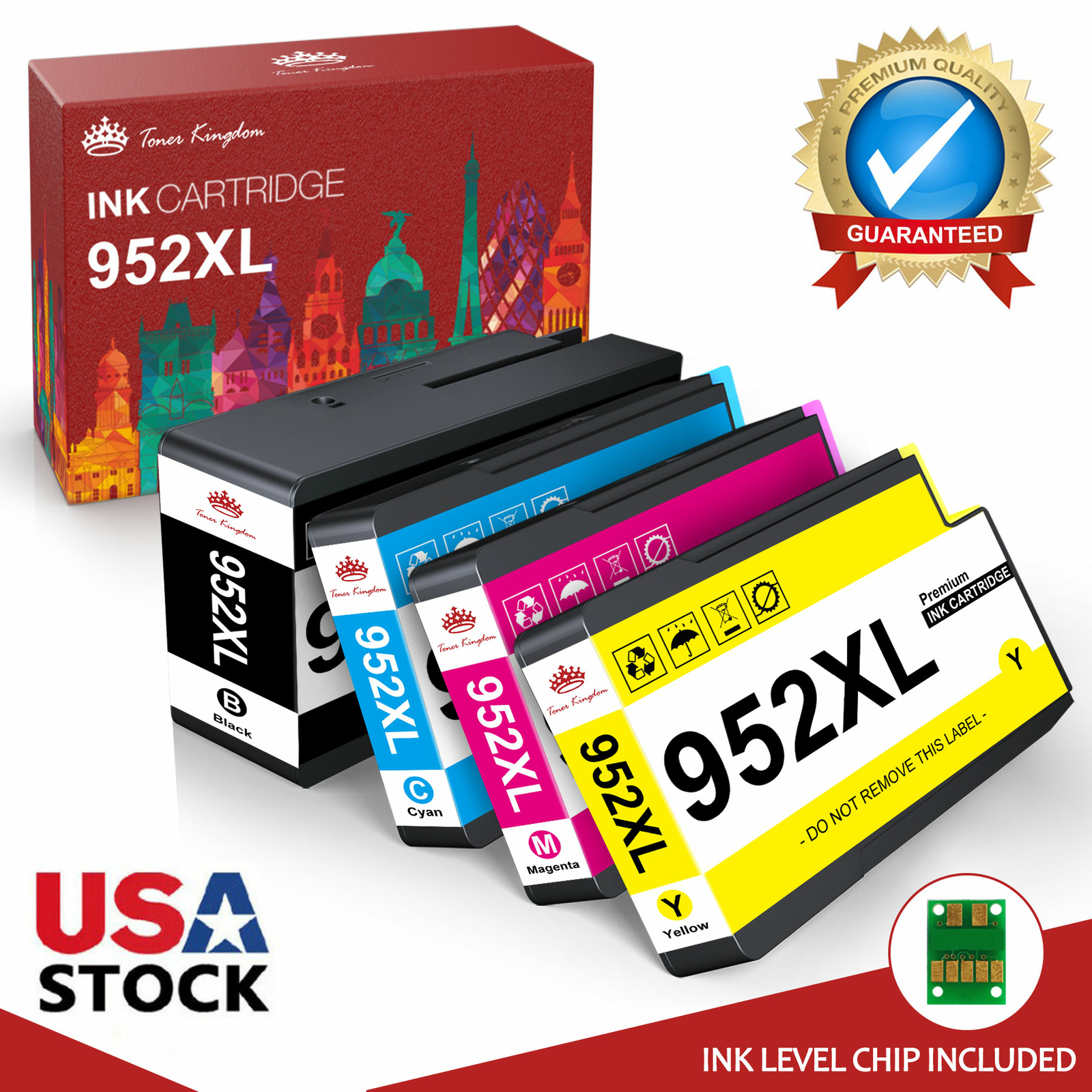 4pack 952XL 952 XL Ink Set for HP OfficeJet Pro 8710 8210 7740 8720 8218 8734