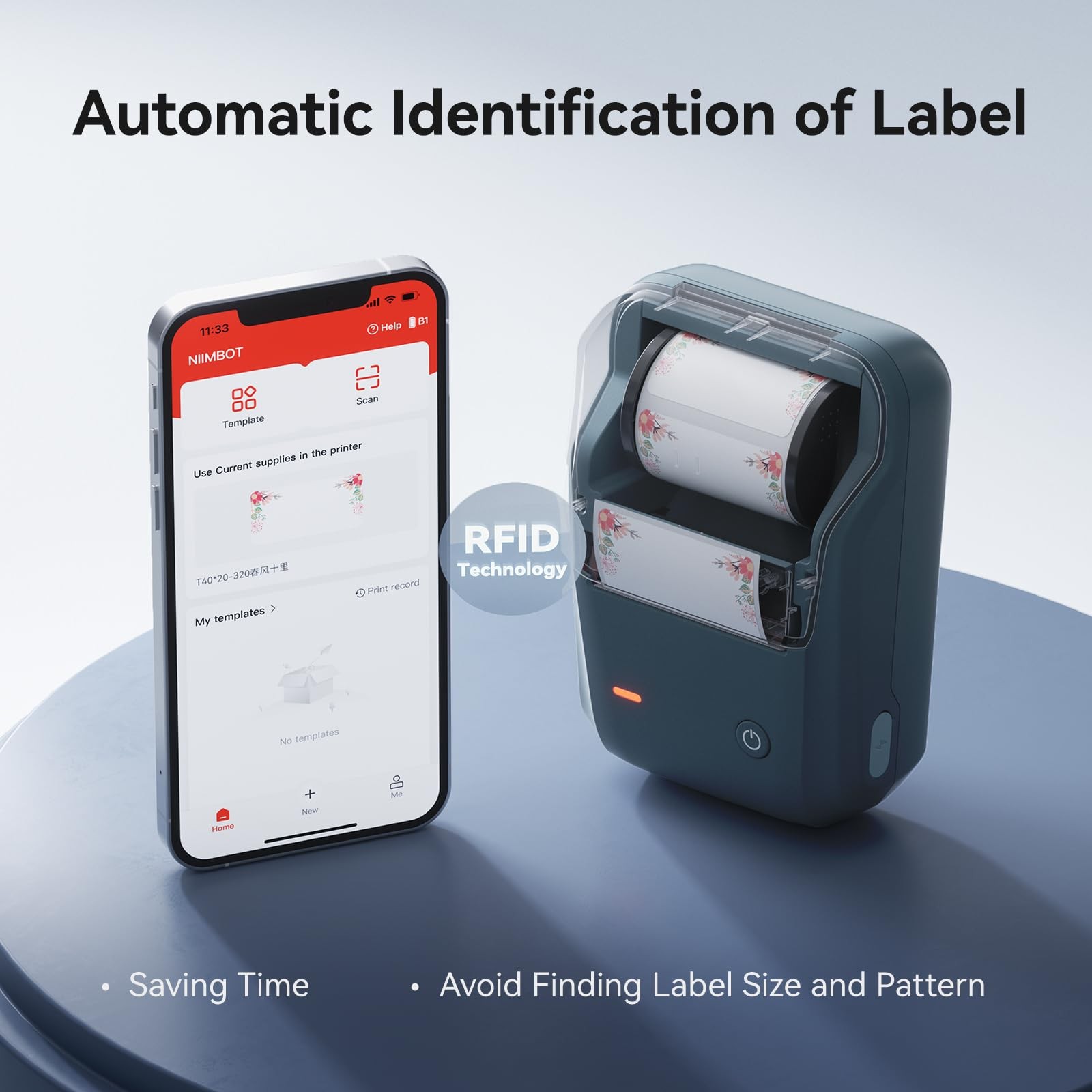 B1 Label Maker,2 Inch Bluetooth Thermal Label Printer,Blue