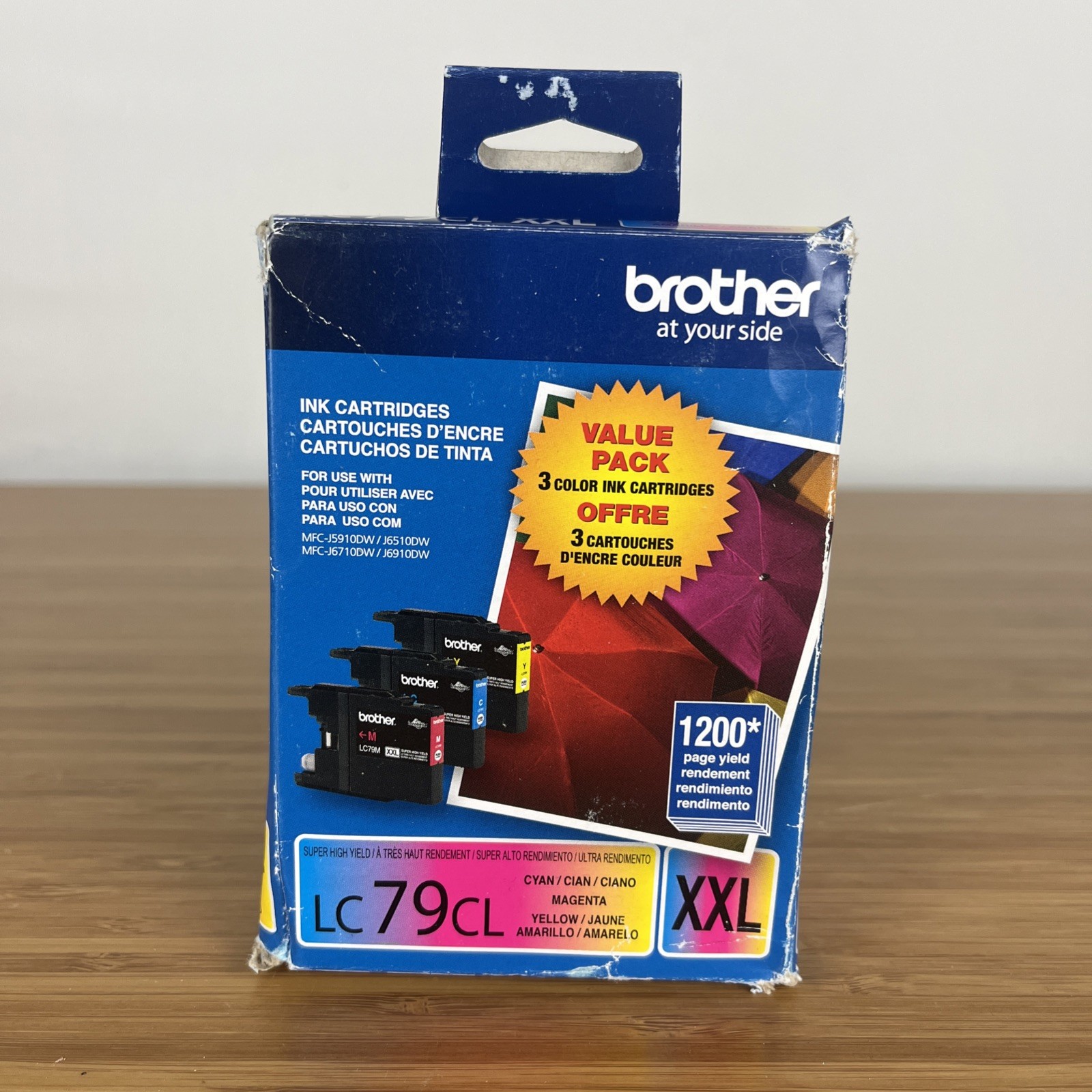 Brother LC79CL XXL Value Pack 3 Color Ink Cartridges Cyan Magenta Yellow 06/2027