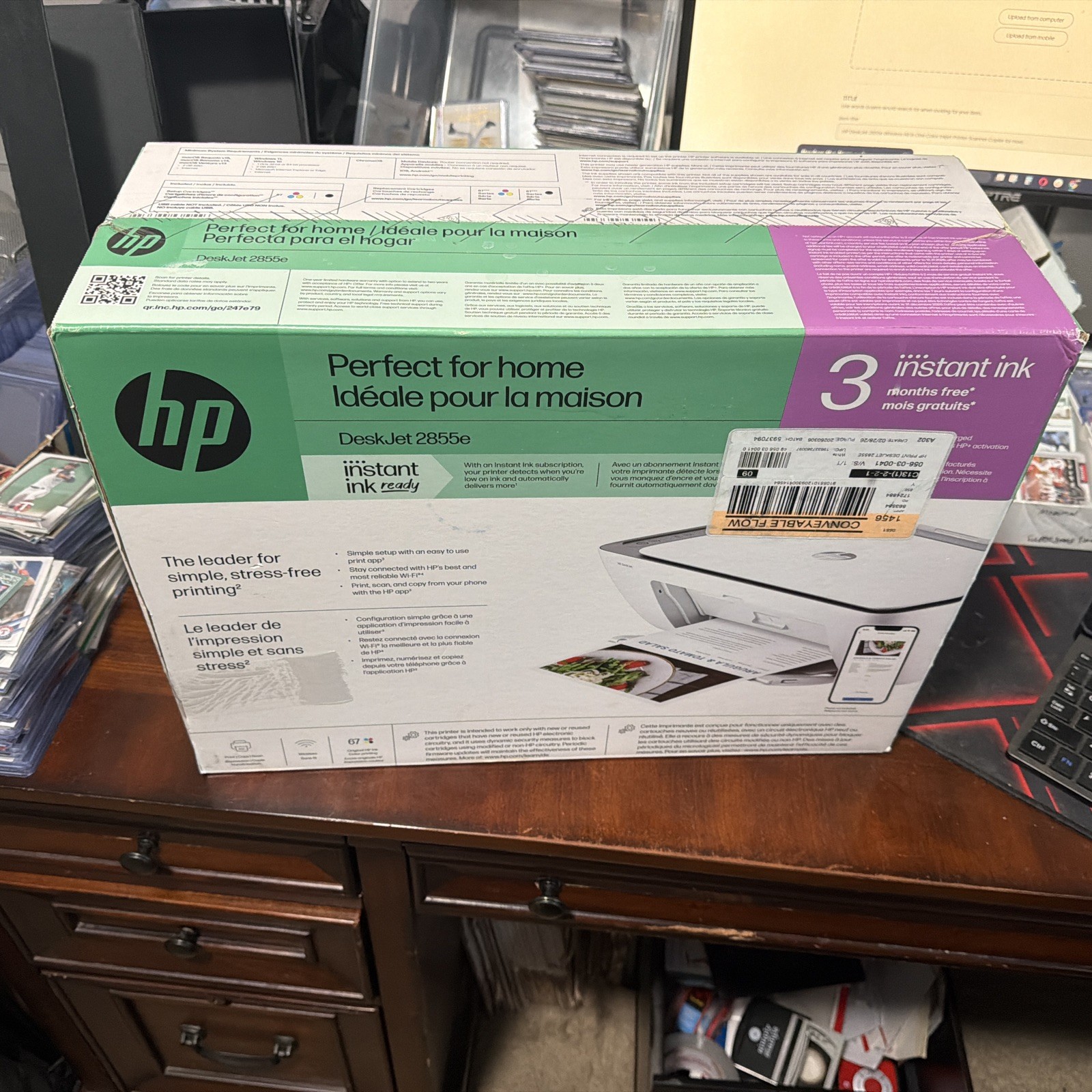 HP DeskJet 2855e Wireless All in One Color Inkjet Printer Scanner Copier for Hom