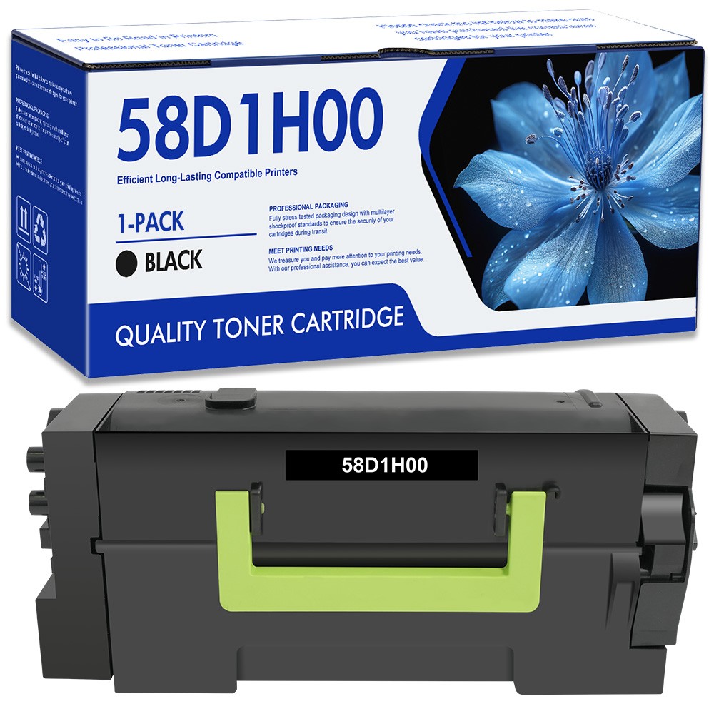 1 Pack 58D1H00 Toner Cartridge for Lexmark MS725 MS821 MS822 MS823 MS824 MS826