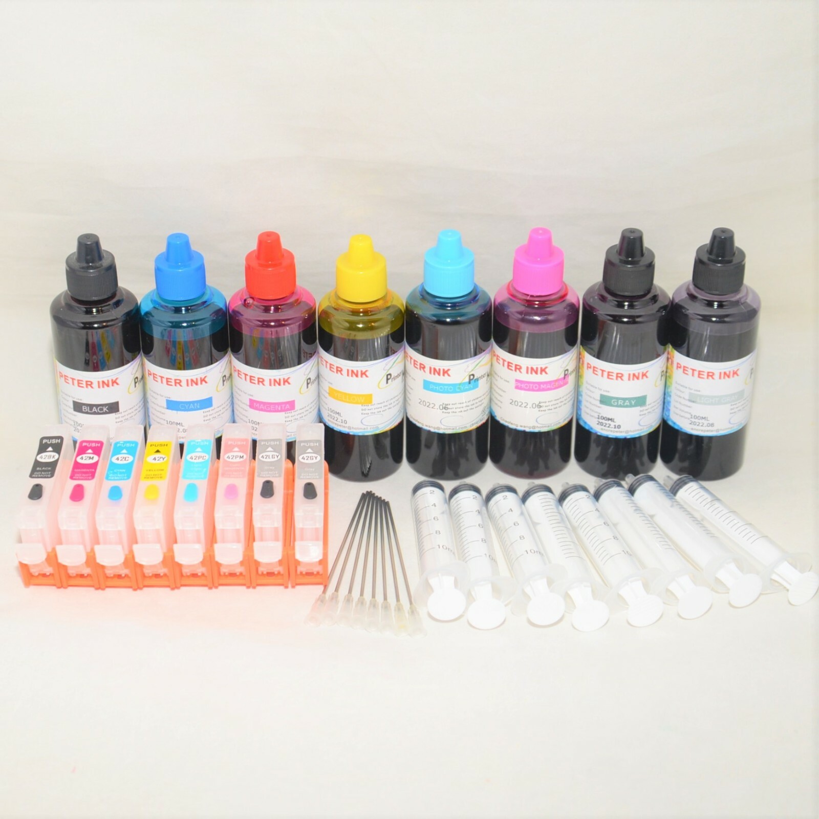 8X100ML CLI-42 Refill Ink Cartridge kit alternative for Canon Pro 100 100S