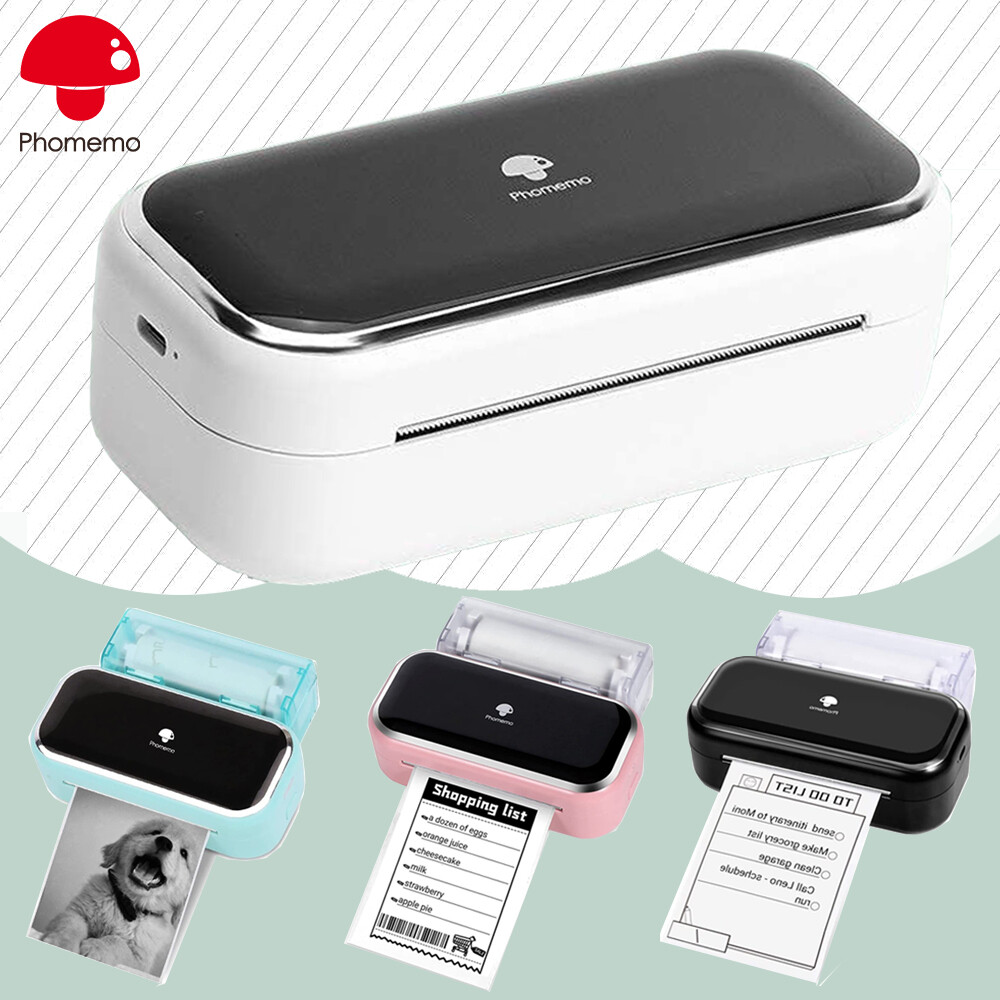 Phomemo Thermal Printer Bluetooth Portable M03 Machine or 80mm Sticker Paper Lot