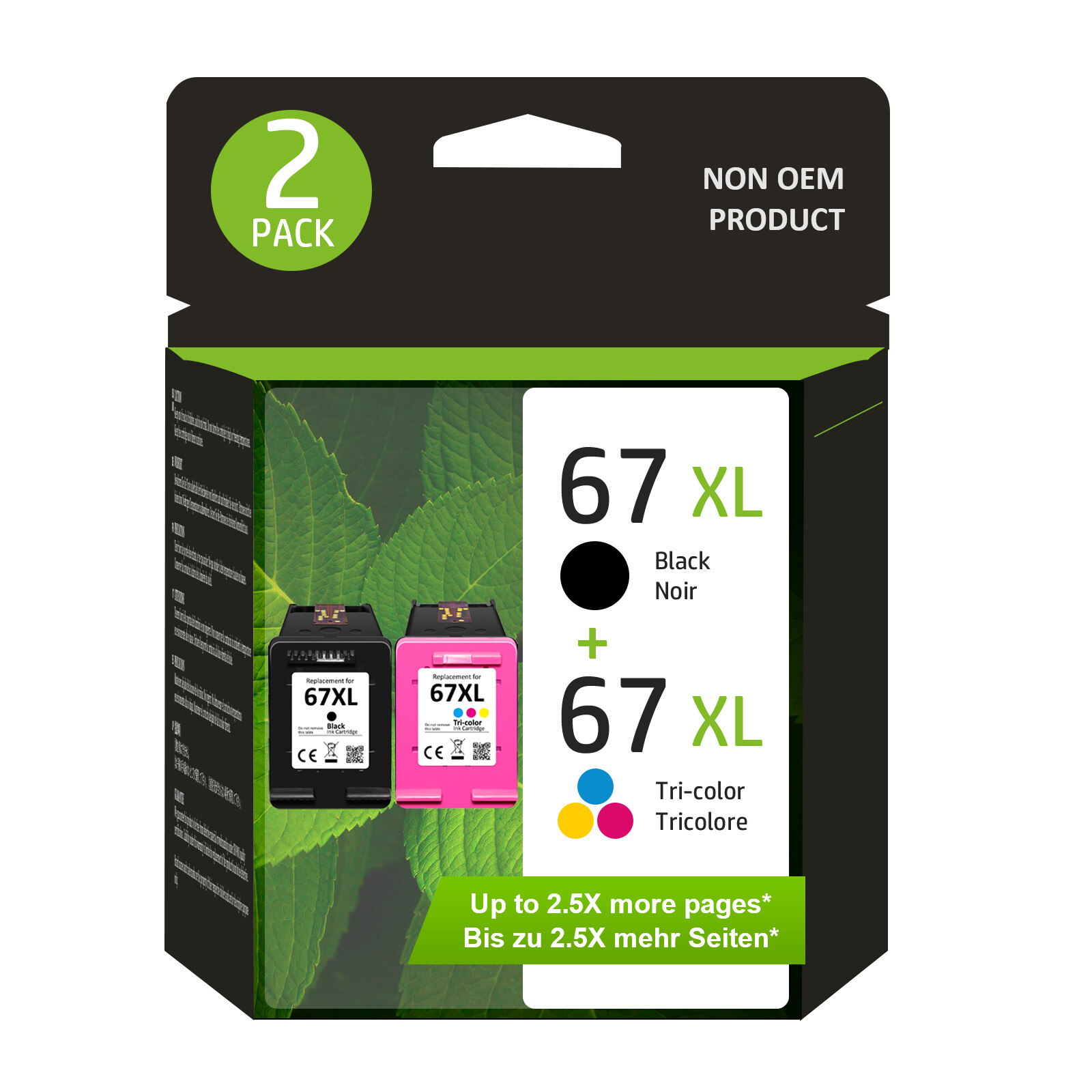 67XL Ink Cartridges for HP 67 XL For Deskjet 2700 2720e Envy 6000 6055 6458e Lot