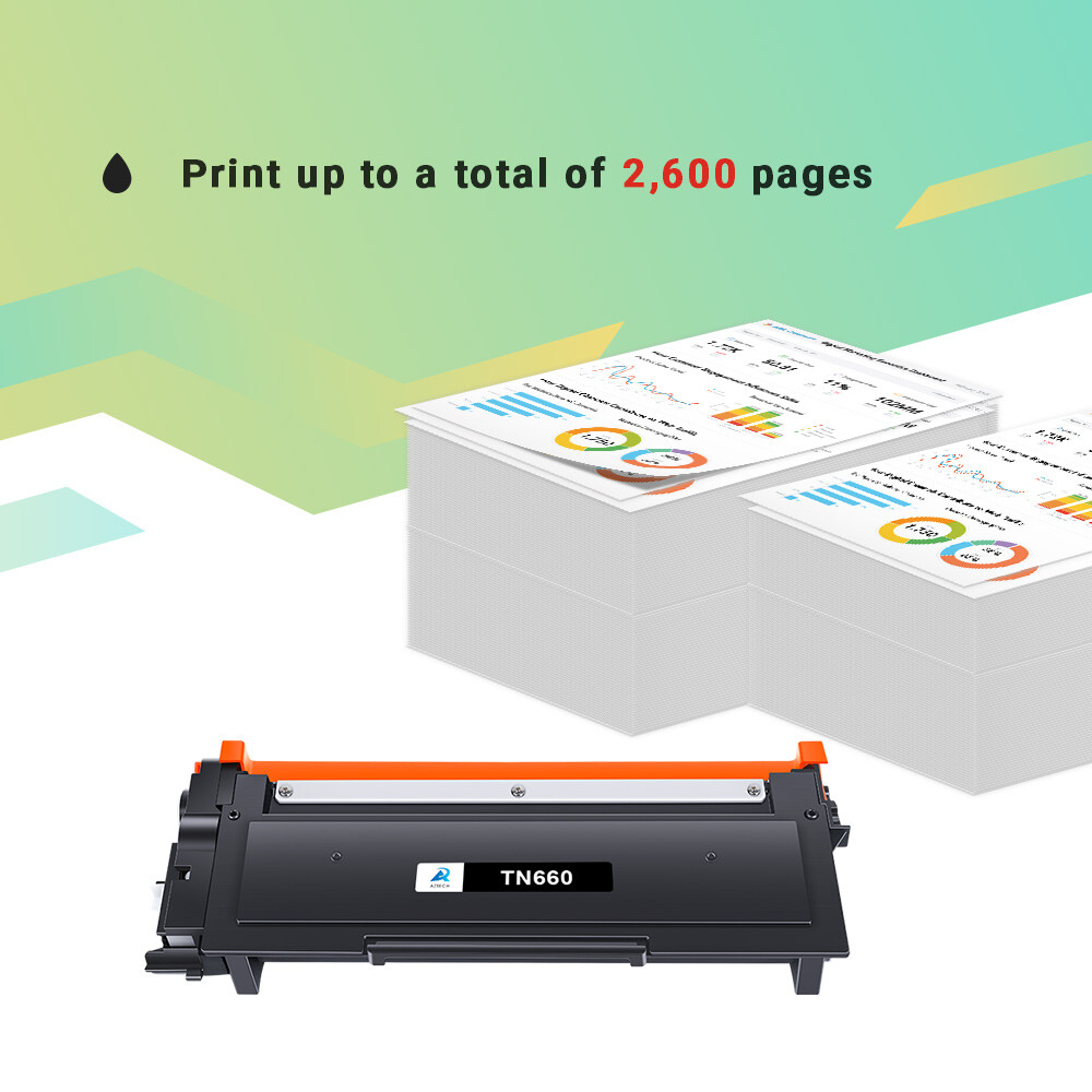 2PK Toner Compatible With Brother TN660 TN630 MFC-L2700DW HL-L2340DW HL-L2300D