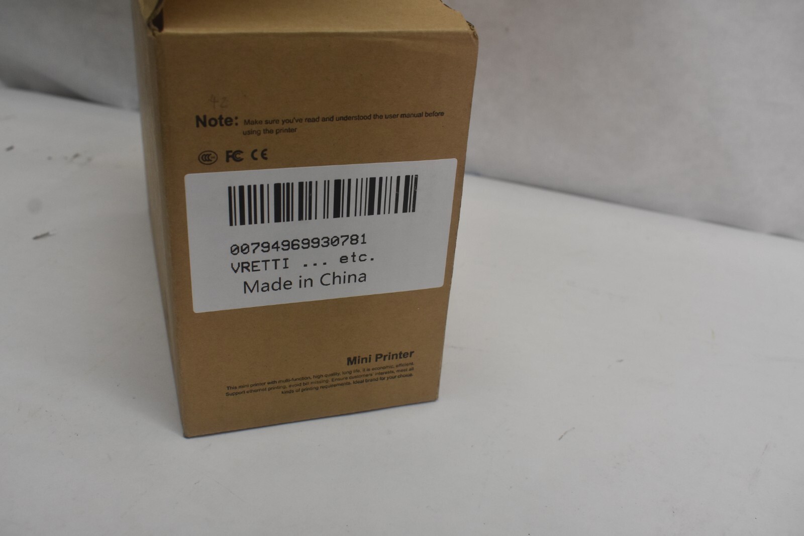 Vretti Desktop Thermal Label Printer 4×6 Wireless Bluetooth Barcode Printer