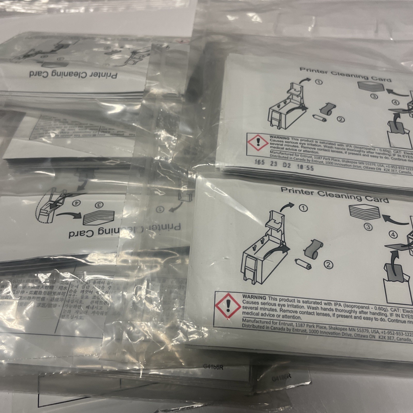 lot of 6: 10pcs Cleaning Card For Datacard 552141-002 54x85mm Printer. G4186R