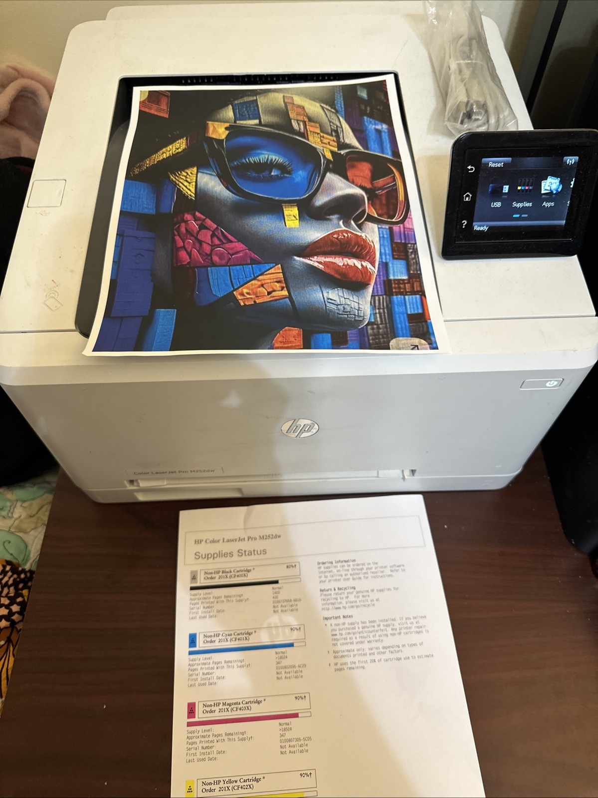 HP Color LaserJet Pro M252dw Wireless Color Laser Printer Tested Prints