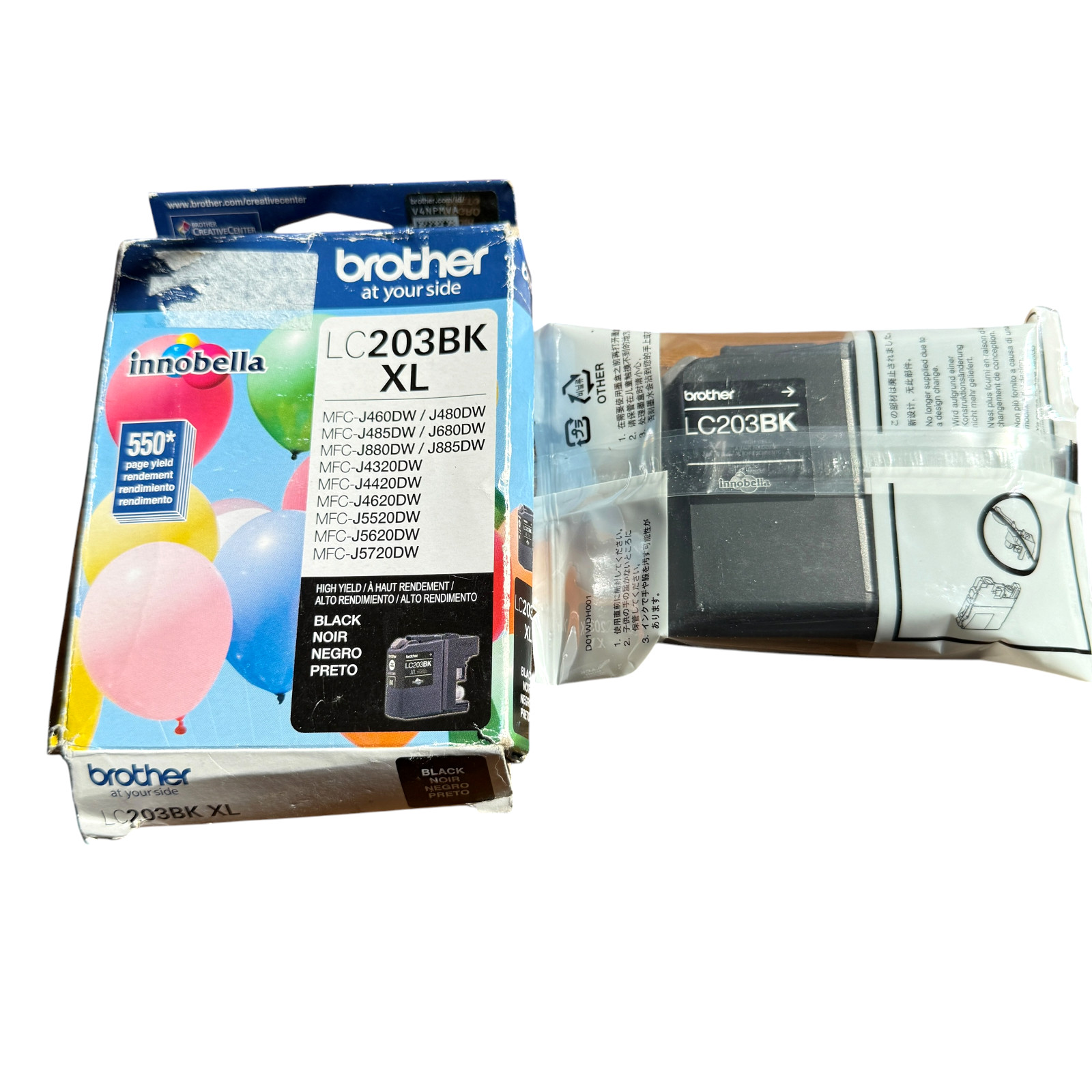 NEW Brother LC203BK XL Black Ink Cartridge High Yield Genuine EXPIRED 01/2025