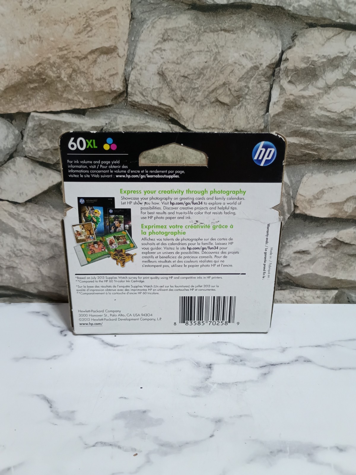 HP 60XL Tri-Color High Yield Ink Cartridge (CC644WN) Exp