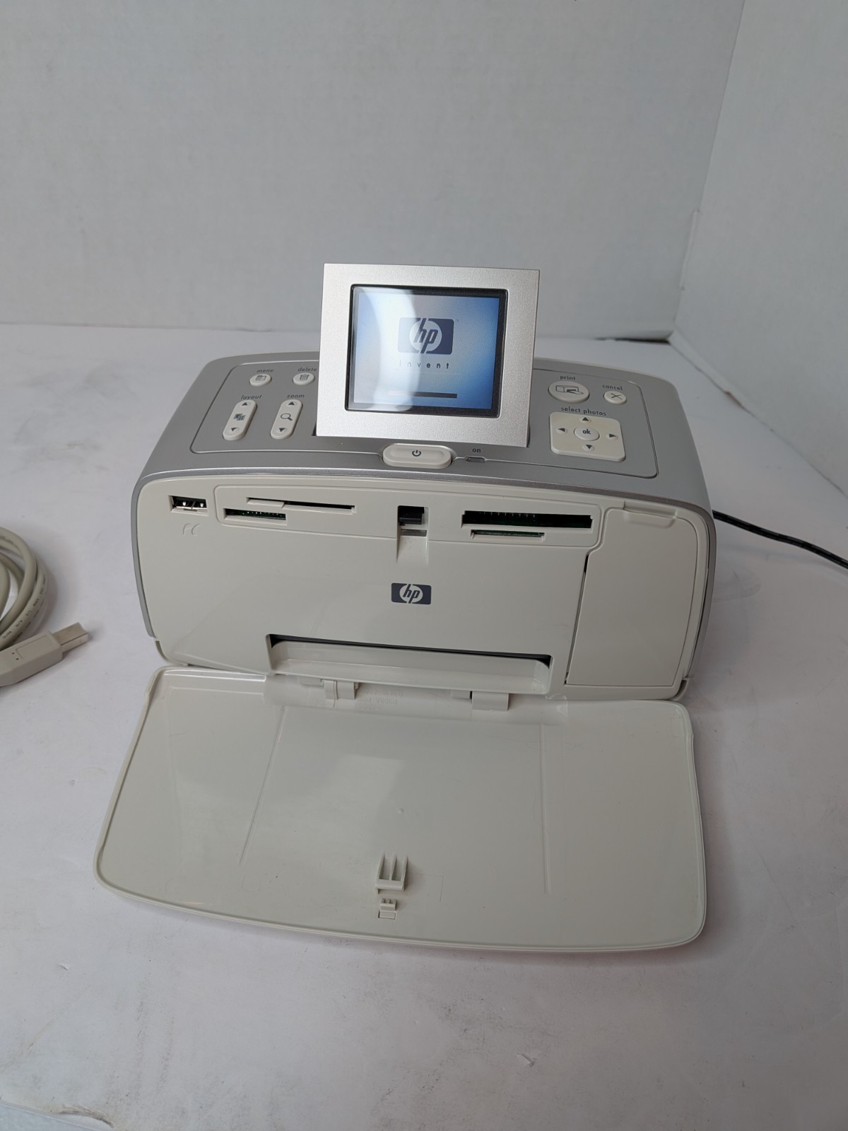 HP Photosmart 375 Portable Photo Printer 4×6 USB Bluetooth LCD