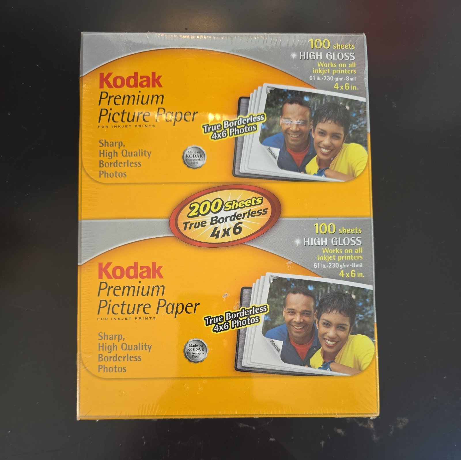 Kodak Premium Photo Paper 4×6 200 Sheets High Gloss True Borderless( See Photos)