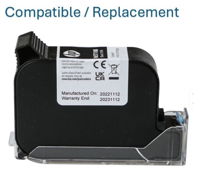 W3T10B Black 2590 HP2590 Compatible Inkjet Cartridge Fast Dry 10-each