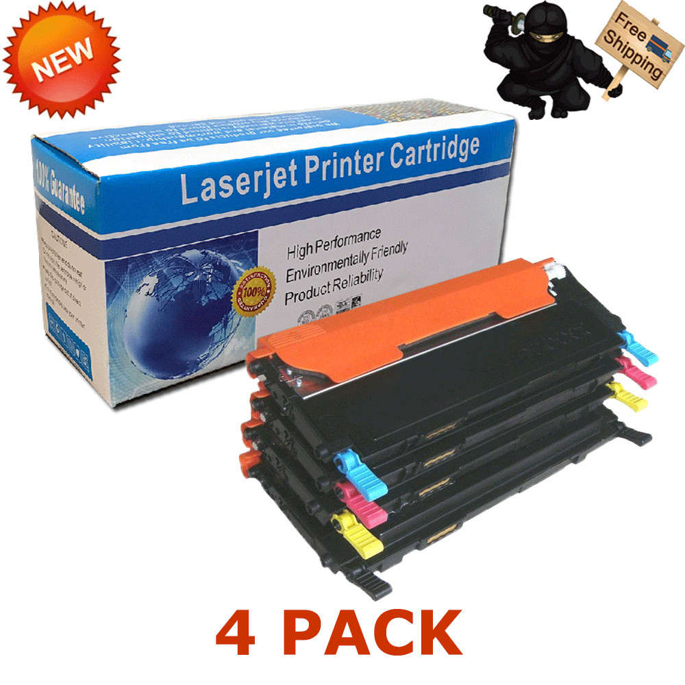 4 PK CLT-406 CMYK Color Toner Cartridge For Samsung Xpress C410W C460FW CLP-365W