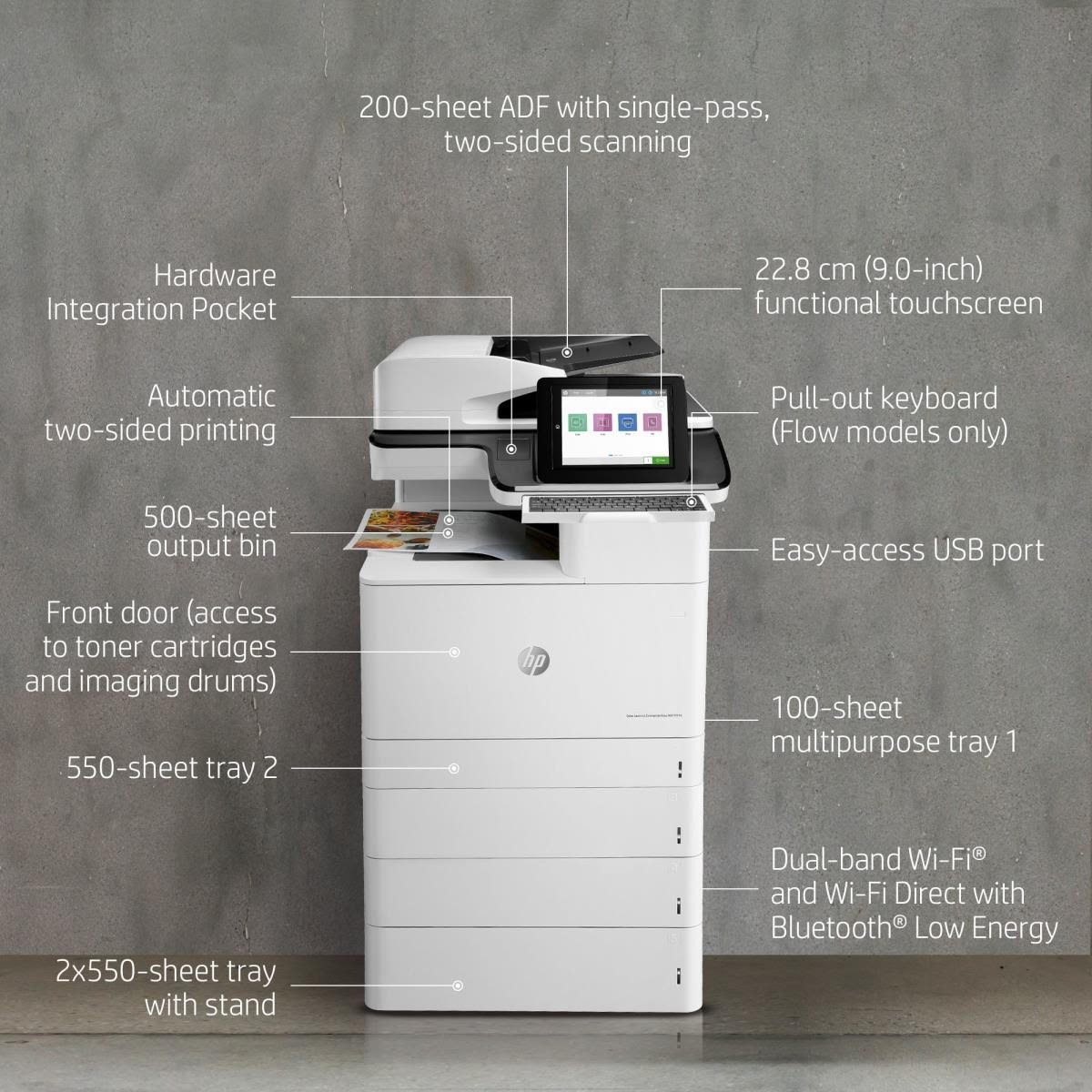 HP Color LaserJet E87640z Print Copy Scan MFP Fast 50ppm 11×17 X3A89A X3A73A