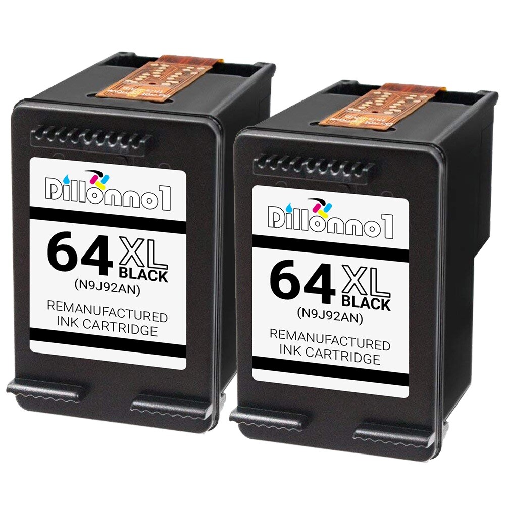 2 Black Ink Cartridge for HP 64XL Blk N9J92AN 64XL Clr N9J91AN for 6220 6230