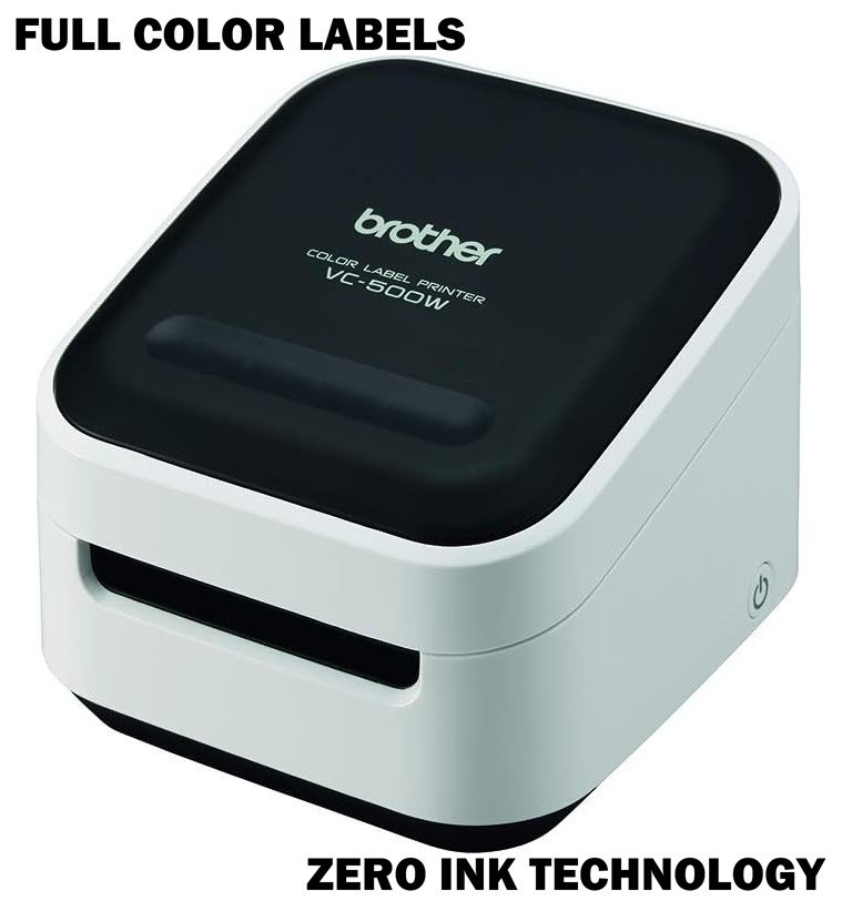 Brother VC-500W Full Color Label Printer Wi-Fi ZINK Zero Ink 25mm Roll Japan
