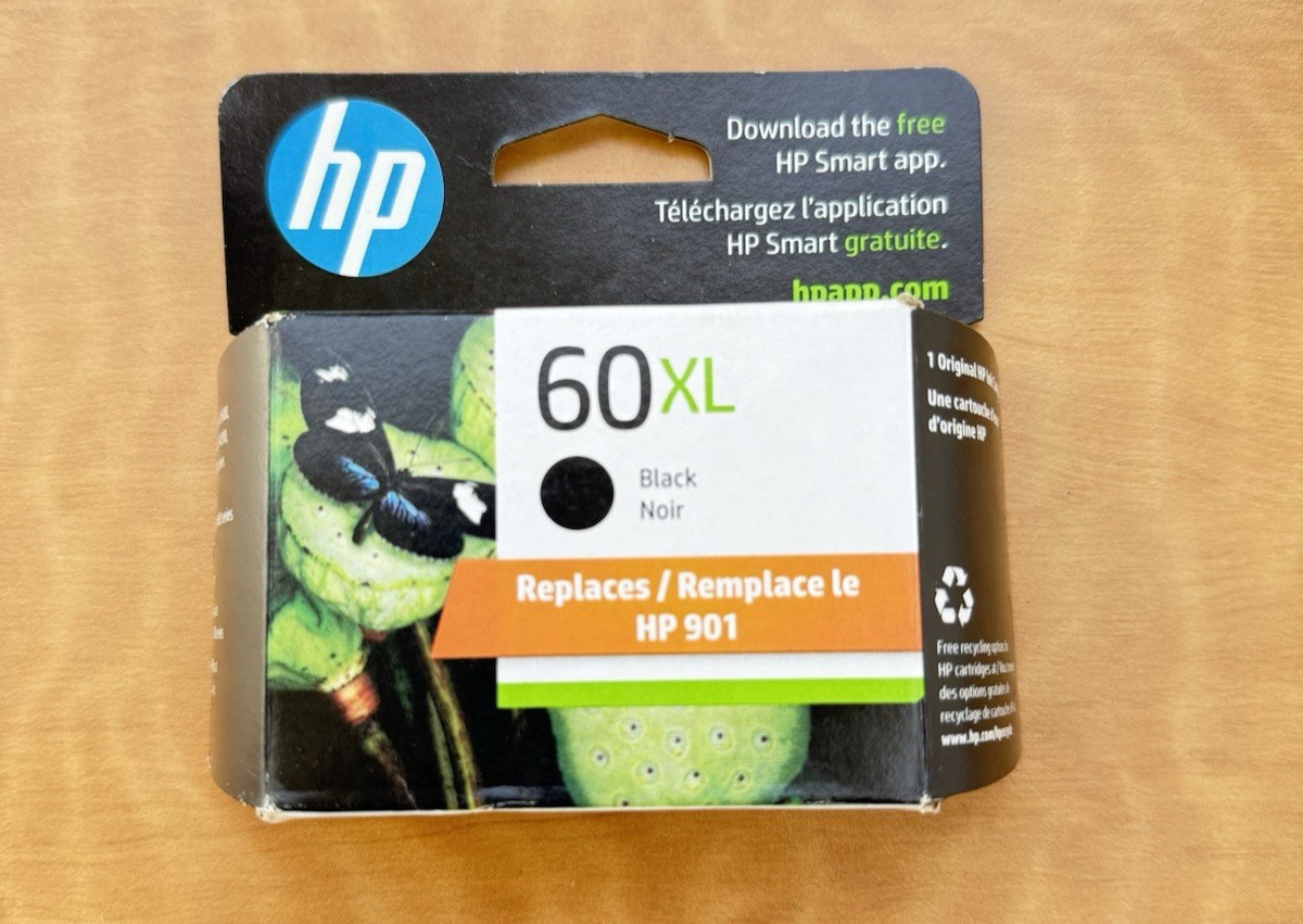 Genuine HP 60XL Black Ink Cartridge CC641WN Exp 2026 Sealed OEM