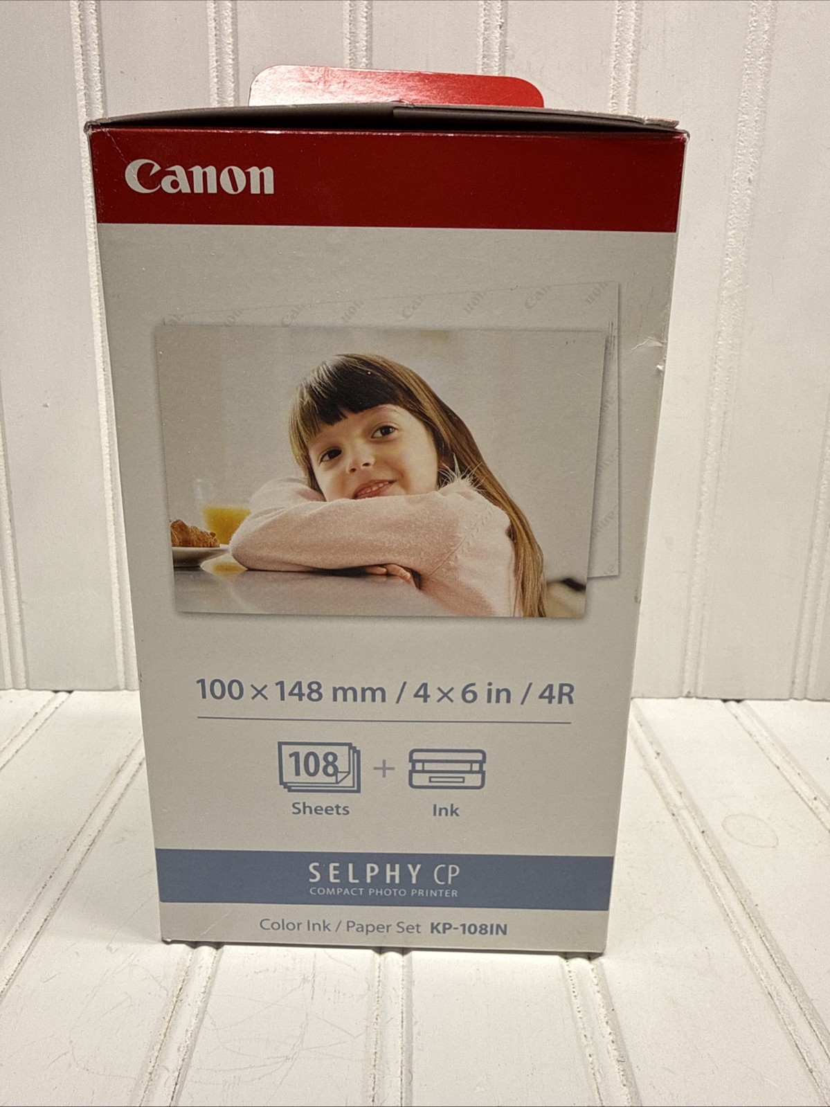 NIB~Canon KP-108IN Selphy 4×6 Color Ink Paper Set 108 Sheets/3 Toners 3115B001*