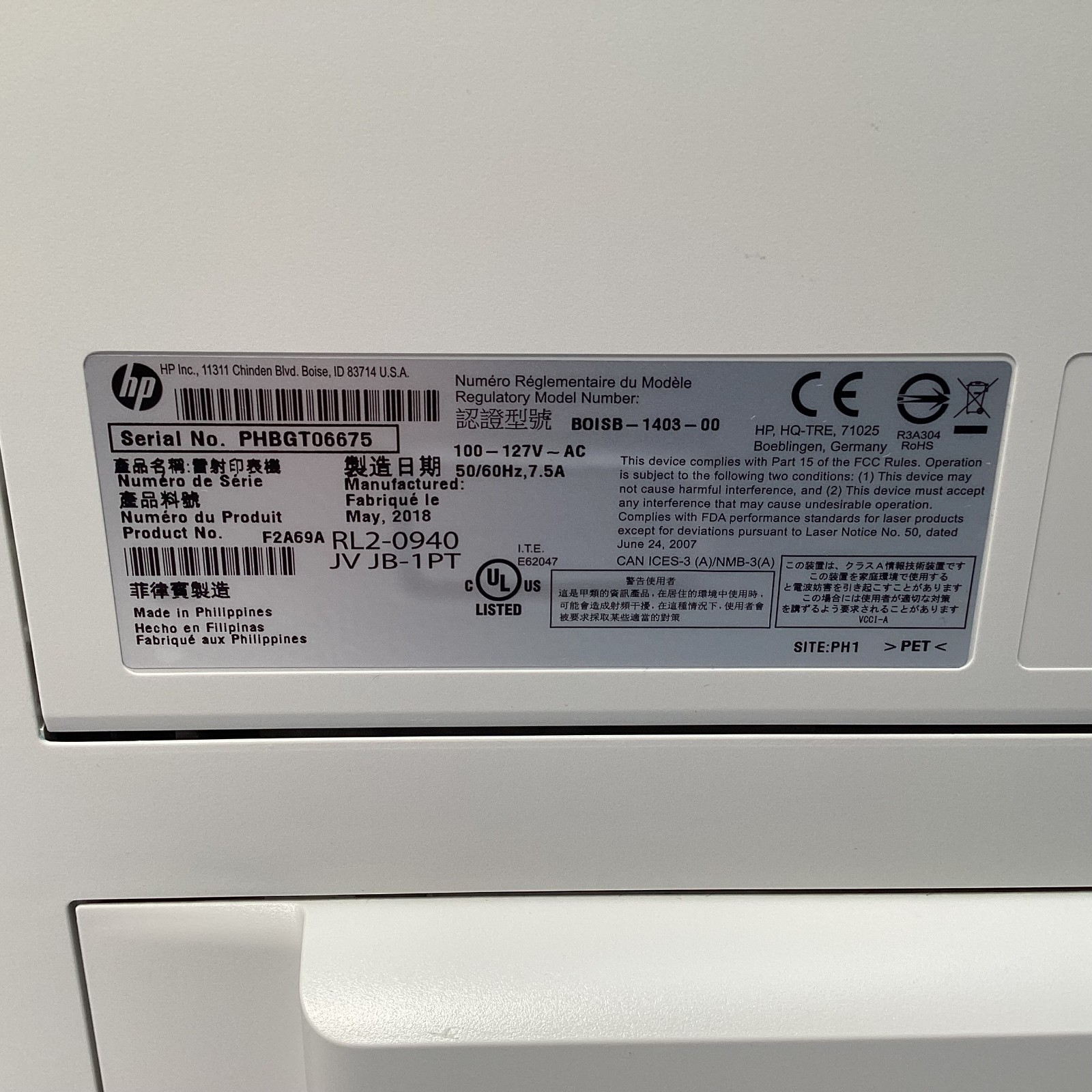 HP LaserJet Enterprise M506 Laser Printer F2A69A w/ Partial 87X – 48,850 Pages