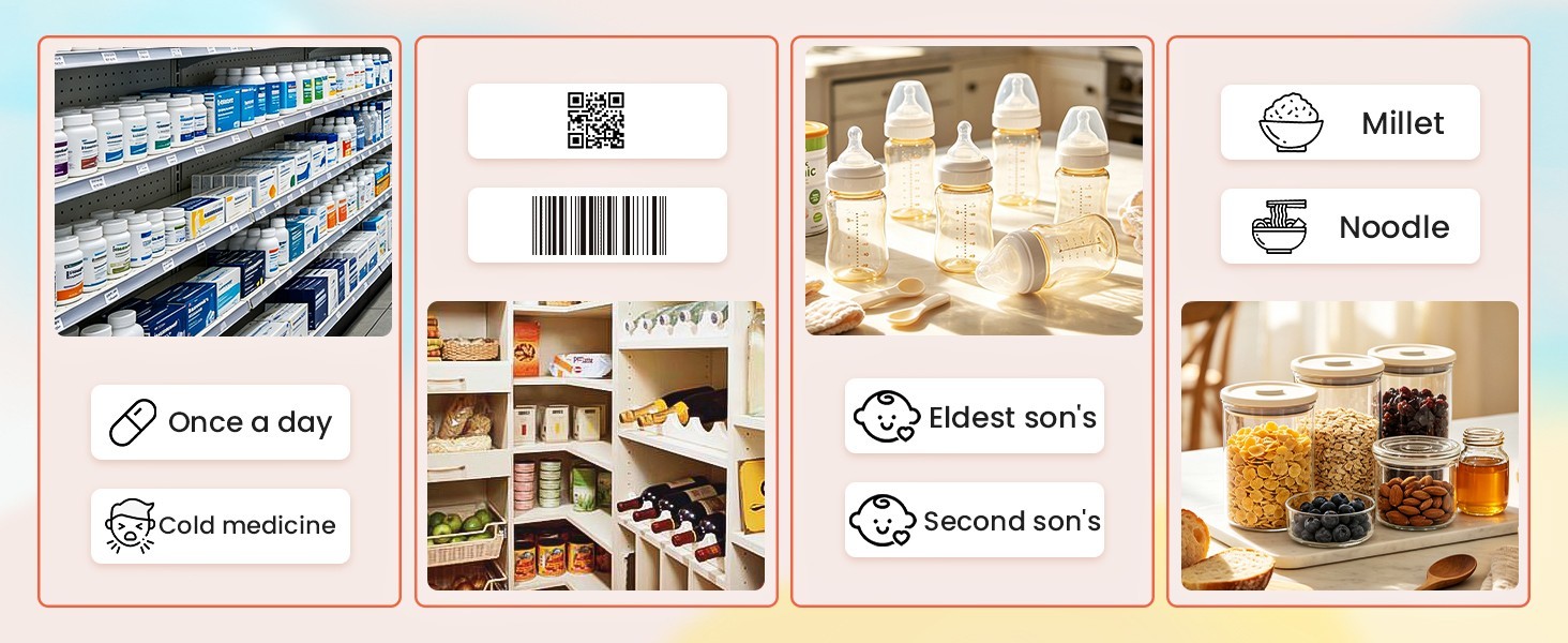 Label Maker Machine with Tape, Label Maker Mini Portable Bluetooth