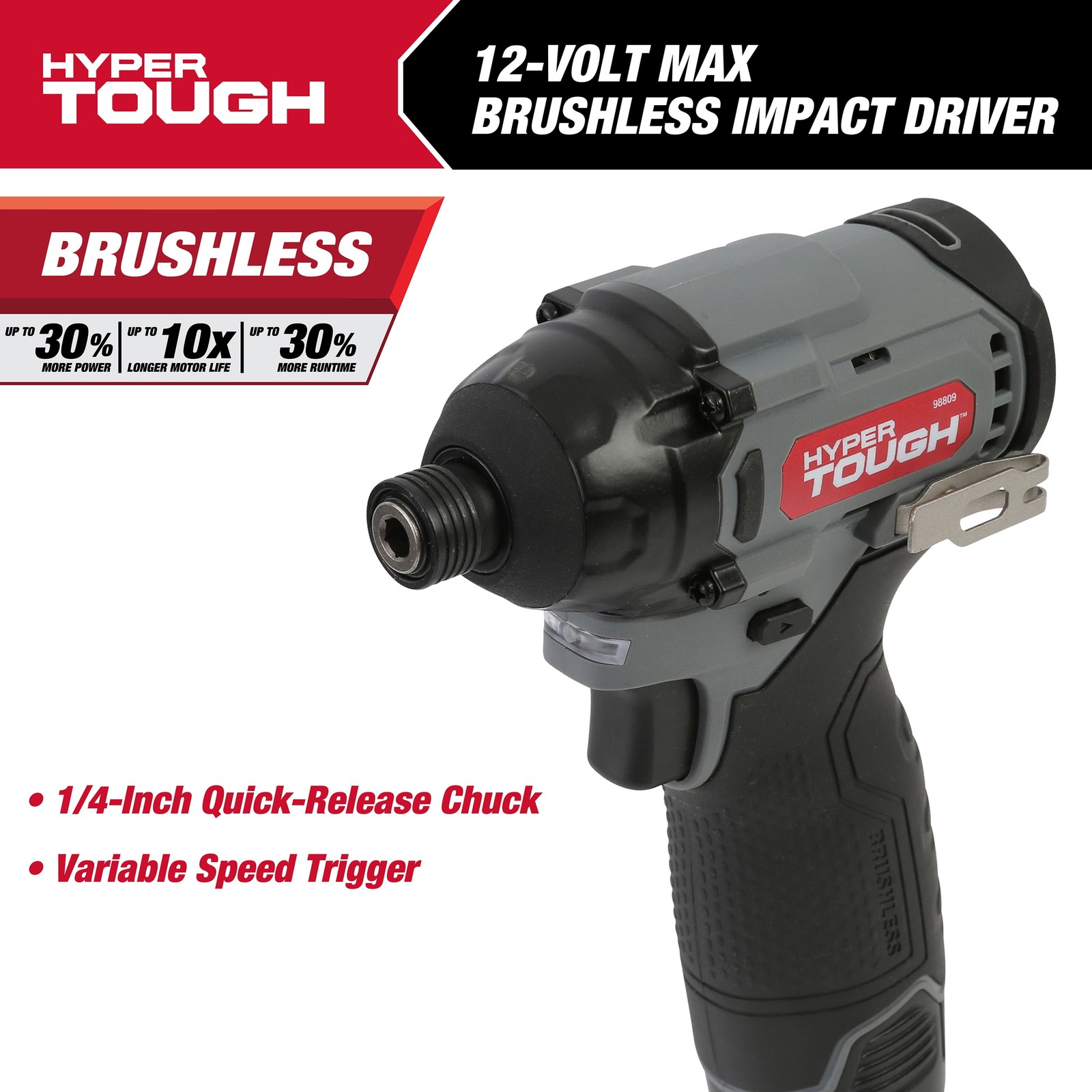 12V Max*Lithium-Ion Cordless BrushlessImpact Driver with1.5Ah Battery andCharger