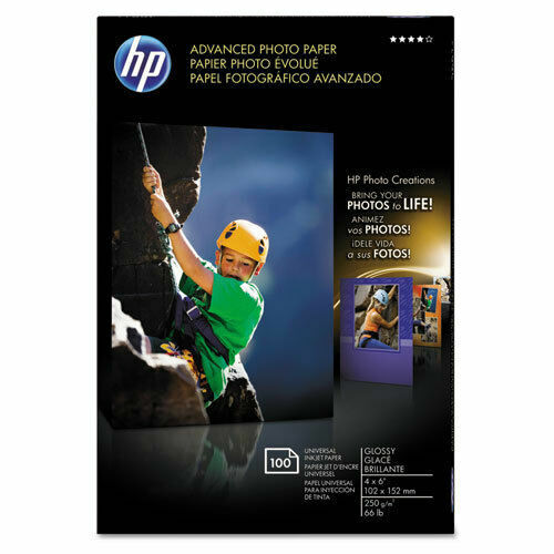 HP Advanced Photo Glossy Q6638A Paper 100 Sheets 4×6 66lb All InkJet Printers