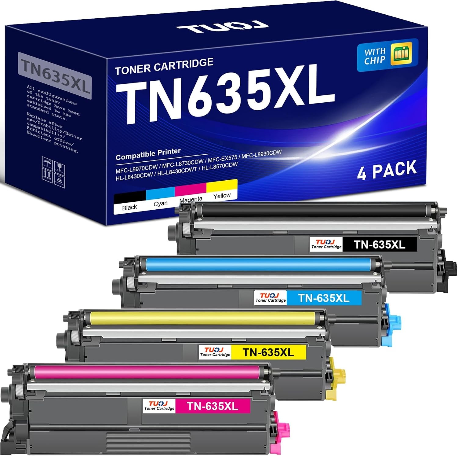 TN635XL Toner Cartridge for Brother HL-L8430CDW & MFC-L8730CDW Series Printers