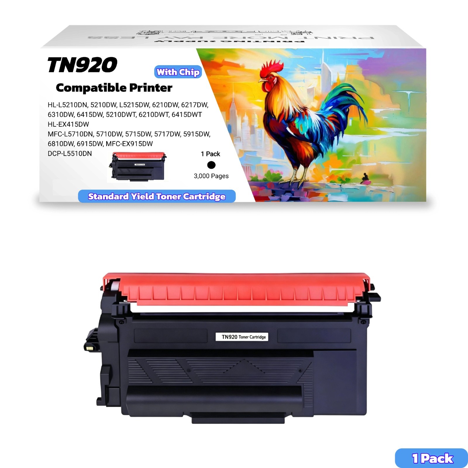 TN920 For Brother TN920 Toner Cartridge Compatible Standard Yield L6415DW L5210D