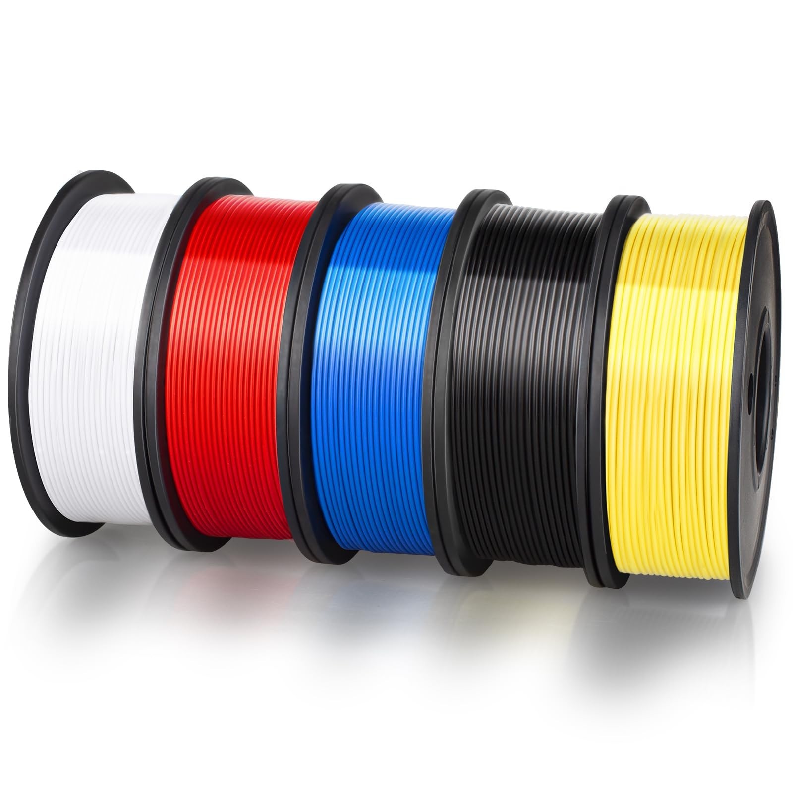 PLA 3D Printer Filament Bundle, 1.75mm 3D Printer Filament, Acurracy +/- 0.02…