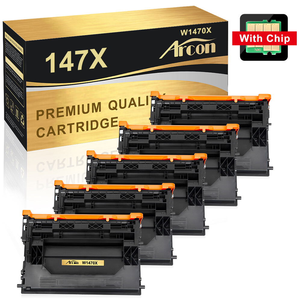 5PK W1470X 147X Toner Compatible With HP LaserJet M611dn M612x M634h With Chip