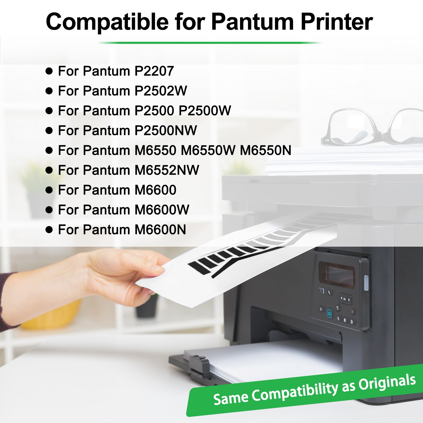 4PK Black PB-211 Toner Cartridge Fit for Pantum P2500 P2500NW M6550W M6550N