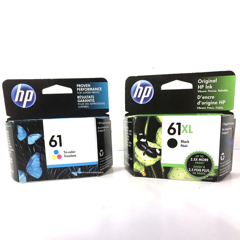 HP 61XL Black and 61 Color Combo Set Genuine Ink Cartridges