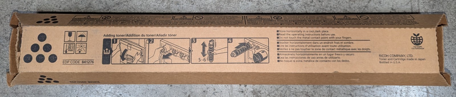 Genuine Set of 4 Ricoh Type MP 841276/77/78/79 CMYK Toner Ricoh/Savin/Lanier