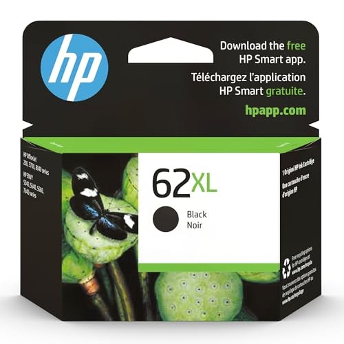 HP 62XL HIGH-YIELD INK CARTRIDGES FOR HP PRINTERS C2P05AN – BLACK